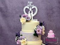Esküvői torta Lila-fehér