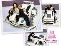 Autós torta esküvőre