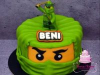 Zöld Ninjago torta