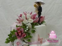 Lepkés esküvői torta